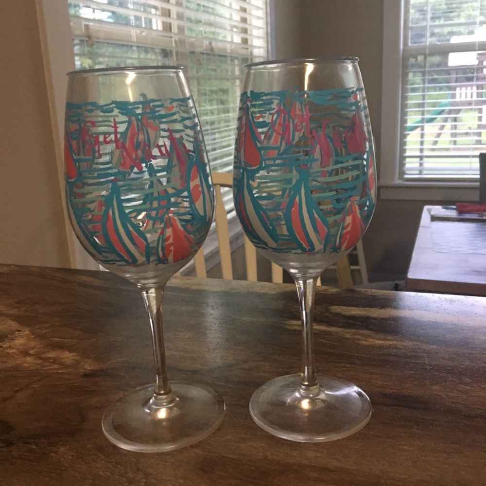 Lilly Pulitzer Wine Glasses
